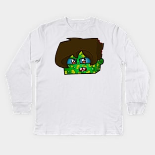 Cartoon Zombie Design Kids Long Sleeve T-Shirt